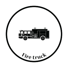 Image showing Fire service truck icon