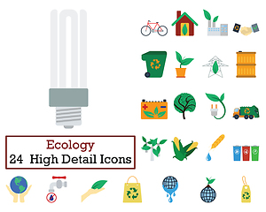 Image showing Set of 24 Ecology Icons