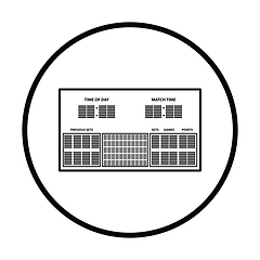 Image showing Tennis scoreboard icon