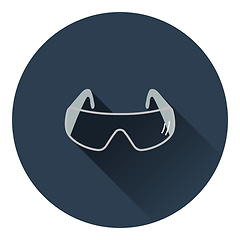 Image showing Icon of chemistry protective eyewear