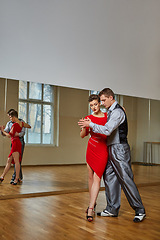 Image showing beautiful couple dancing tango