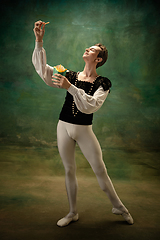 Image showing Young ballet dancer as a Snow White\'s character, modern fairytales