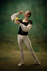 Image showing Young ballet dancer as a Snow White\'s character, modern fairytales