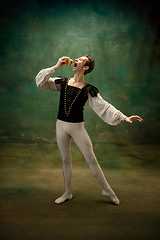 Image showing Young ballet dancer as a Snow White\'s character, modern fairytales