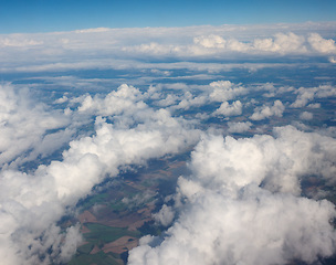 Image showing Aerial view of countryside near Bristol