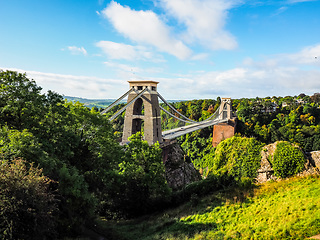 Image showing HDR Clifton Suspension Bridge in Bristol