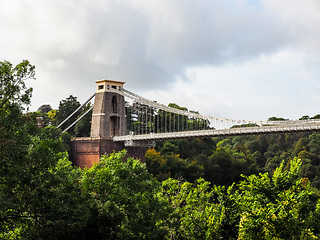 Image showing HDR Clifton Suspension Bridge in Bristol