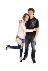 Image showing Beautiful young couple hugging