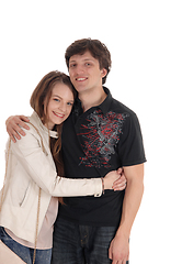 Image showing Lovely young couple embracing each other
