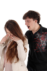 Image showing Man shouting angry at his girlfriend