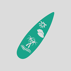 Image showing Surfboard icon