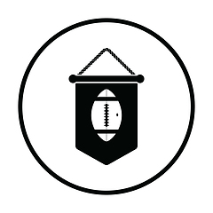 Image showing American football pennant icon