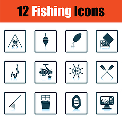 Image showing Fishing icon set