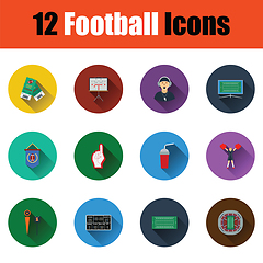 Image showing American football icon set