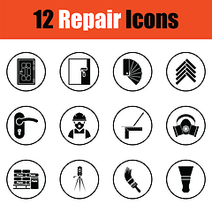 Image showing Set of flat repair icons