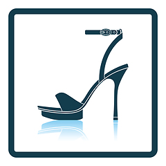 Image showing Woman high heel sandal icon