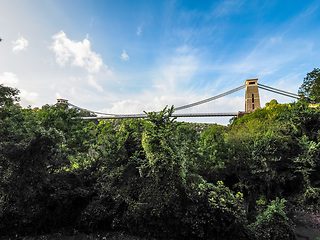 Image showing HDR Clifton Suspension Bridge in Bristol