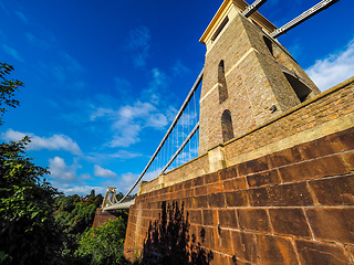 Image showing HDR Clifton Suspension Bridge in Bristol