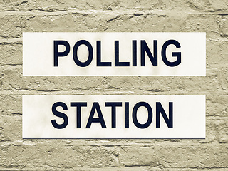 Image showing Vintage looking Polling station