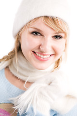 Image showing Caucasian winter fashion girl