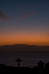 Image showing beautiful view on la gomera island and sky while sunset