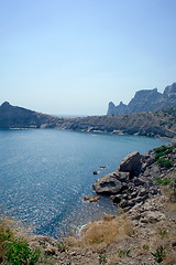 Image showing Mountains, sky, sea. Ukraine. Southern coast of Crimea. 