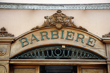 Image showing Old barber shop