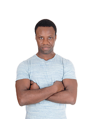 Image showing Portrait of serious looking African man 