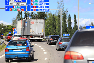 Image showing Congested Roundabout Traffic