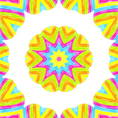 Image showing Bright colorful shapes with abstract pattern