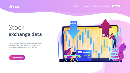 Image showing Stock market concept landing page.