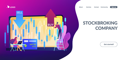 Image showing Stock market concept landing page.