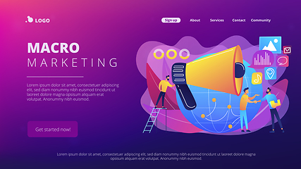 Image showing Macromarketing concept landing page.