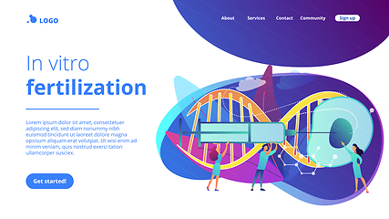 Image showing Artificial reproduction concept landing page.