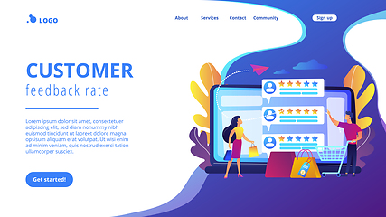Image showing Seller reputation system concept landing page.