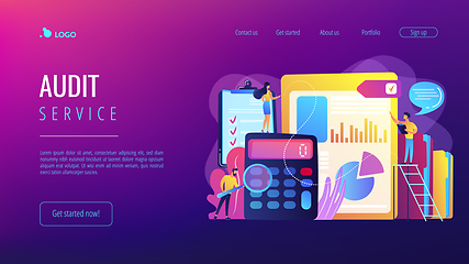 Image showing Audit service concept landing page.