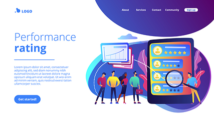 Image showing Performance rating concept landing page.