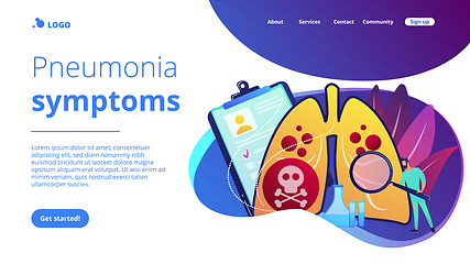 Image showing Lower respiratory infections concept landing page.