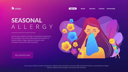 Image showing Seasonal allergy concept landing page.