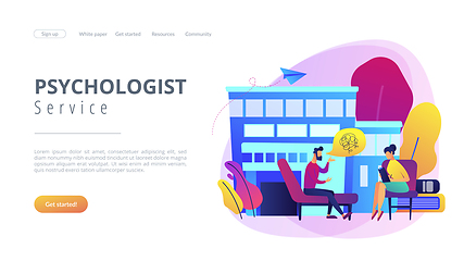 Image showing Psychologist service concept landing page.