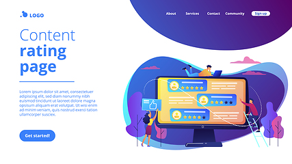 Image showing Rating site concept landing page.