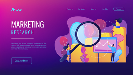 Image showing Marketing research concept landing page.