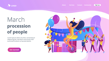 Image showing Parade concept landing page.