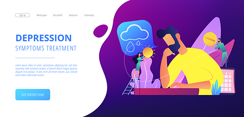 Image showing Seasonal affective disorder concept landing page.