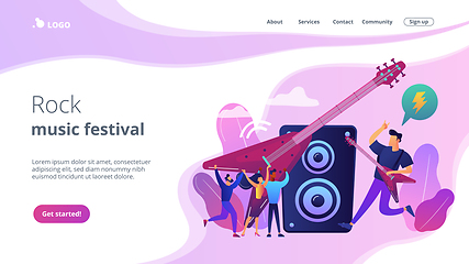 Image showing Rock music concept landing page.