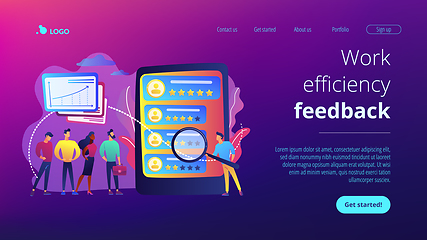Image showing Performance rating concept landing page.