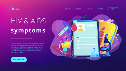 Image showing AIDS concept landing page.