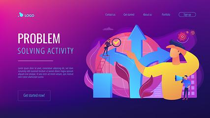 Image showing Decision making concept landing page
