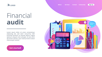 Image showing Audit service concept landing page.