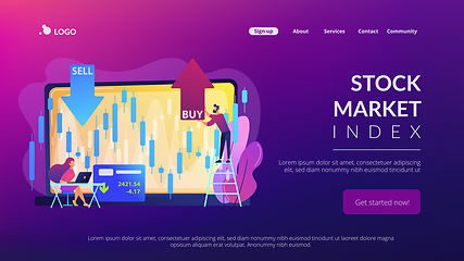 Image showing Stock market concept landing page.